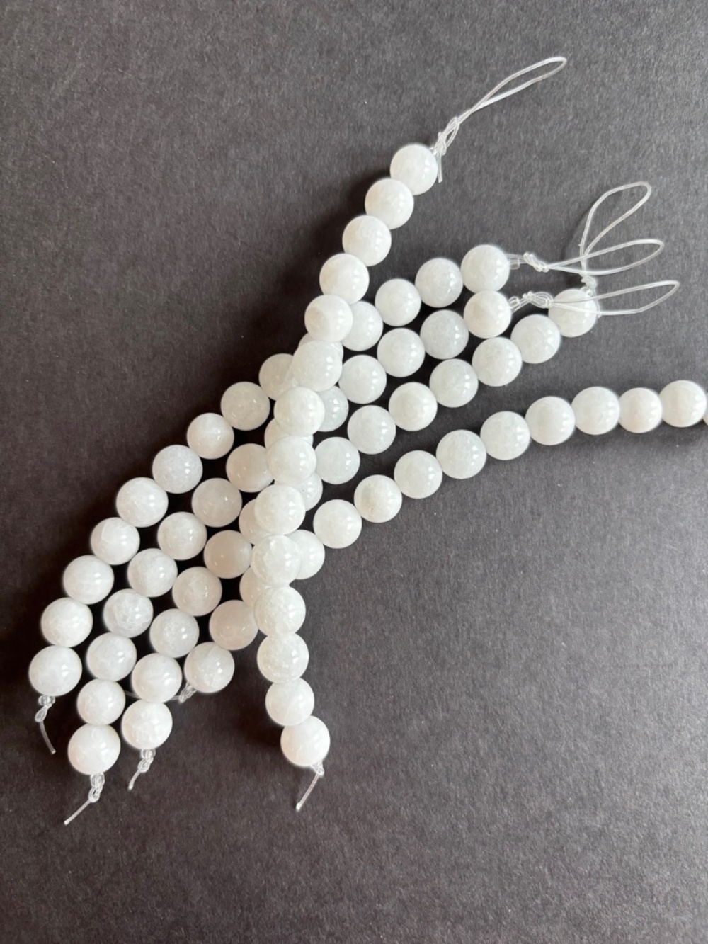 As Low As $2 8mm White Jade Round Beads (14)